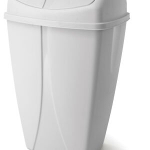 פח אשפה מוסדי פלסטיק לבן - נפח 40 ליטר